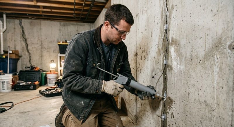 Basement Crack Repair in Brevard, NC