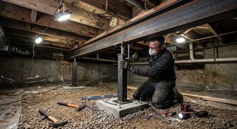 Crawlspace Structural Repair in Brevard, NC