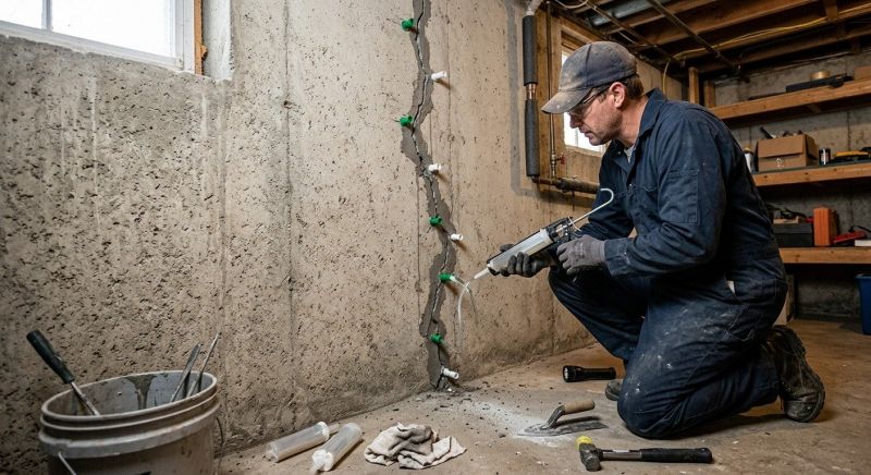 Foundation Crack Repair in Etowah, NC