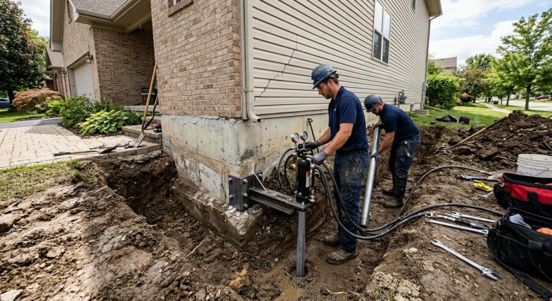Foundation Settlement Repair in Brevard, NC