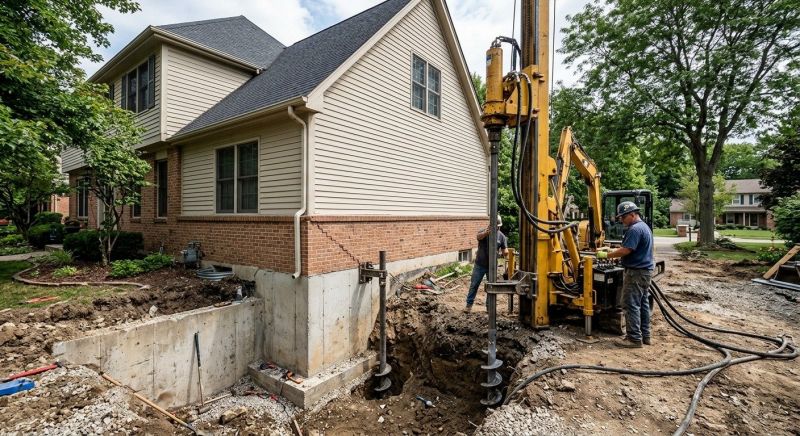 Helical Piers Installation in Brevard, NC