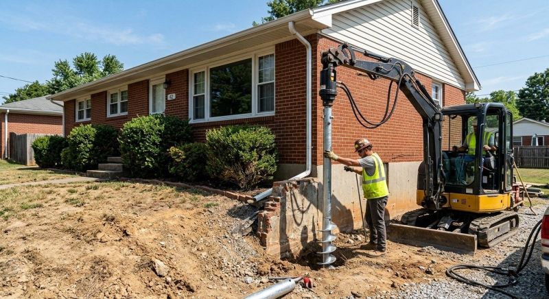 Helical Pile Installation in Brevard, NC