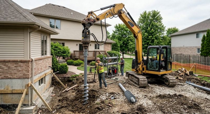 Helical Pile Installation in Brevard, NC