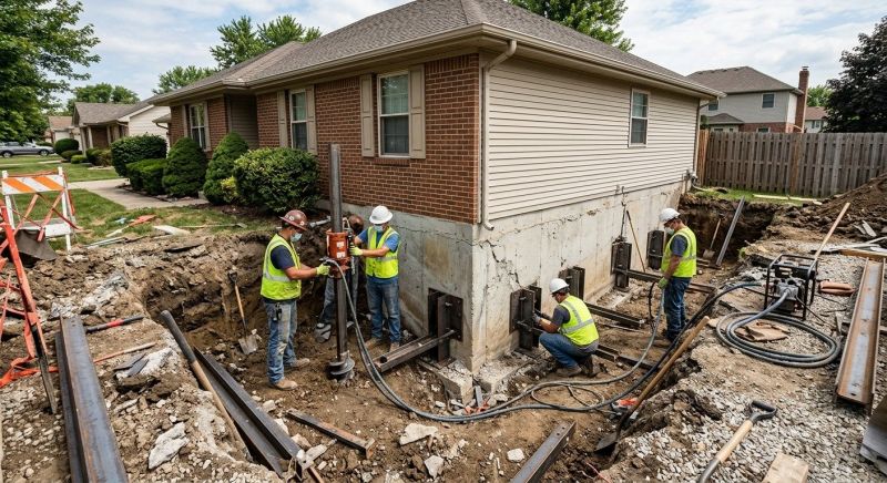 House Foundation Repair in Etowah, NC