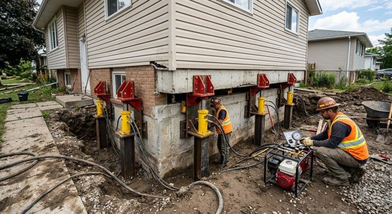 Sinking Foundation Lifting in Brevard, NC